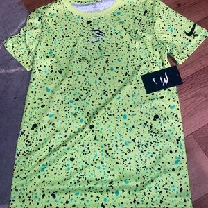 Nike Neon Green Patterned Tee